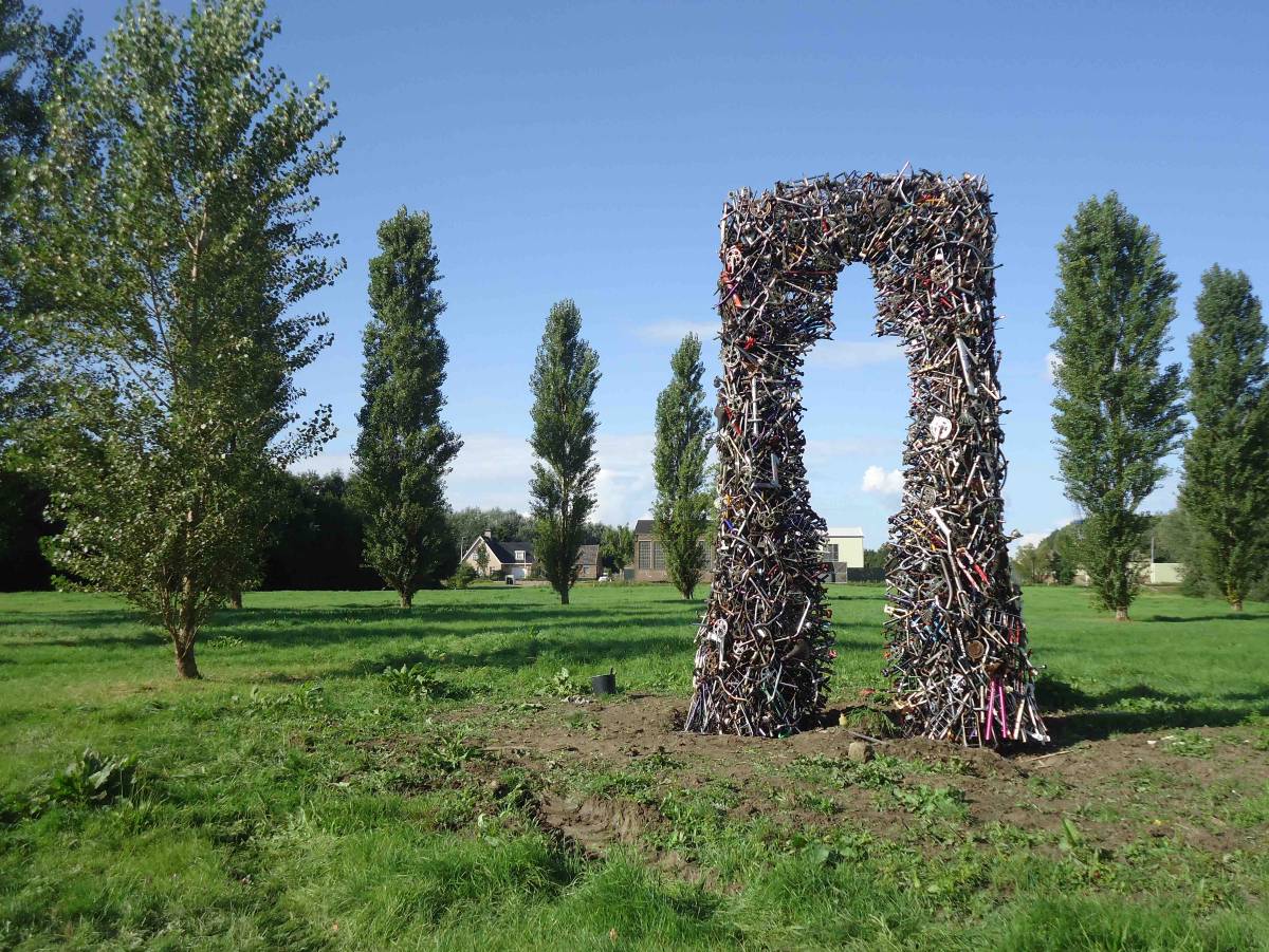 Kouji Ohno, Human Memory, Land Art Delft, foto: Flip van der Eijk
